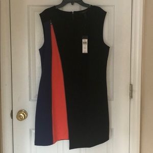 BCBG Colorblock Zipper Dress Size 12 NWT
